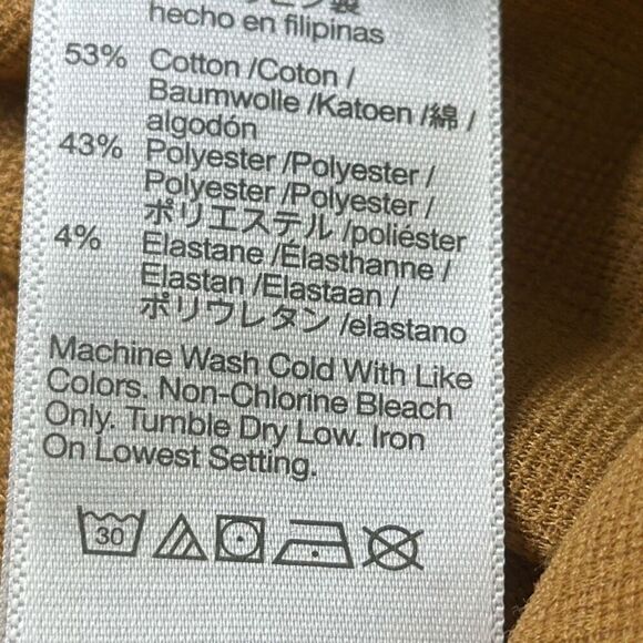 Madewell Dress Women's Small Mustard Natural Cross Front Flutter Sleeve Minidres - Picture 6 of 7